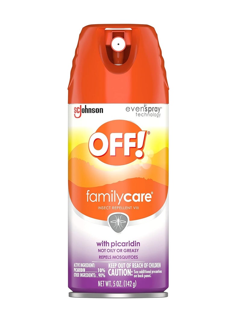 OFF! FamilyCare Insect & Mosquito Repellent Aerosol, Bug Spray Made with Picaridin for Everyday Use, 5 oz - Image 1
